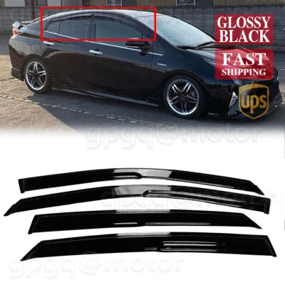 Para Toyota Prius 2016-2021 JDM-Mugen Estilo Ventana Visera Protector de Lluvia Deflector Foto 1 de 4