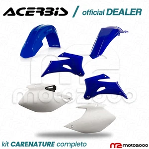 KIT PLASTICHE COMPLETE CARENATURE ACERBIS BIANCHE BLU YAMAHA WRF 250 450 cc - Foto 1 di 4