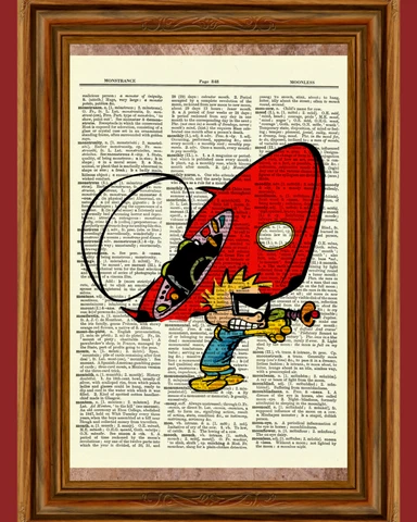 Calvin and Hobbes Spaceman Spiff Dictionary Art Print Book Picture Poster Comic Cover