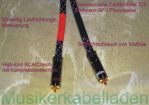 Sommercable CARBOKAB 225 High-End Audio-/ Cinchkabel mit ViaBlue Geweb 2 x 1,0 m - Bild 1 von 1