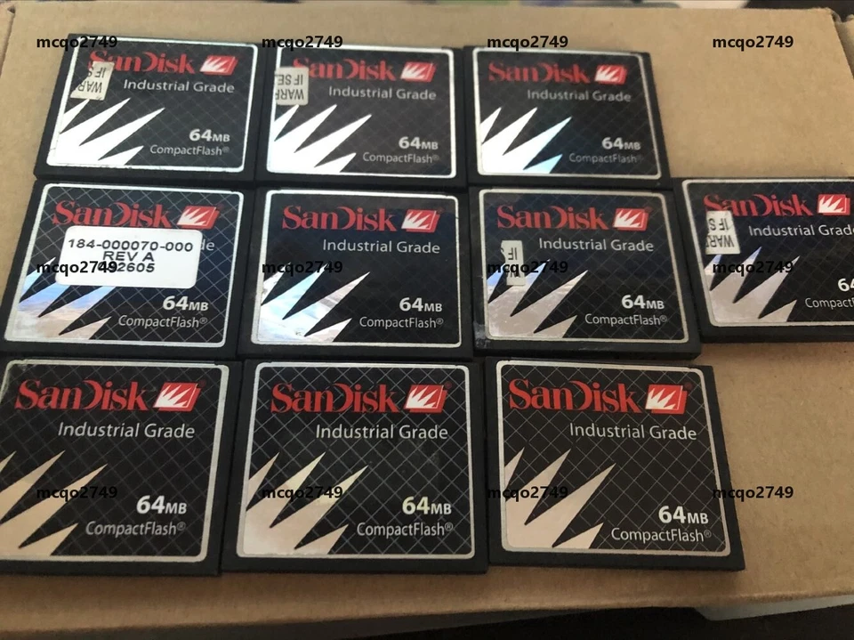 10PCS  Industrial Grade Sandisk 64MB compact flash cards cf card - Image 1 of 1