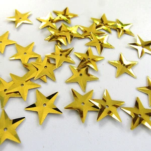 Lentejuelas Estrellas Doradas ~15mm ~150/~750 (15% Descuento) Piezas Sueltas - Imagen 1 de 1