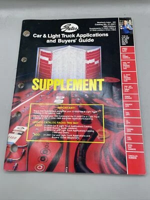 1985 Gates Belts Mangueiras Guia de Aplicações para Carro e Caminhão Leve Catálogo GA7 - Imagem 1 de 4