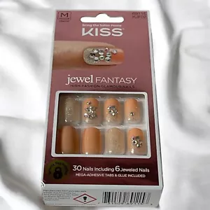 Kiss Jewel Fantasy High Fashion Glamour Nägel 30 Nägel mittlere Länge 69115 KJF02 - Bild 1 von 3