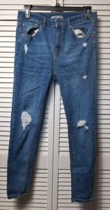 Pantalones de mezclilla para mujer Wild Fable nuevos sin etiquetas calce ajustado pierna cónica en dificultades talla 14 - Imagen 1 de 6