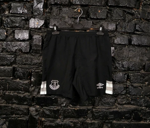 Everton The Toffees Football Shorts Black Umbro Polyester Mens Size S Cover