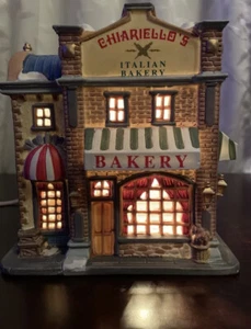 Lemax Chiariello’s Italian Bakery Porcelain Lighted House Holiday Retired 2002 - Picture 1 of 9