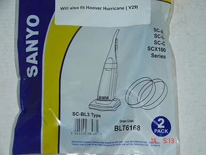 VACCUM BELT 1 PACK OF 2 Electruepart Agitator sanyo SCX100 hoover V29 BLT6168 - Picture 1 of 1