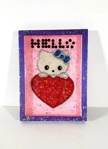 Bandeja de almacenamiento de pared de resina Sanrio hecha a mano de Hello Kitty 4 llaves vasos 🌸 - Imagen 1 de 6