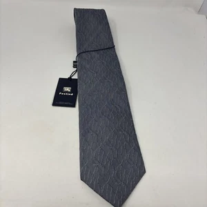 FESTIND MENS TIE Textured GRAY 61 X 4 NWT MSRP 288$ Silk - Picture 1 of 6