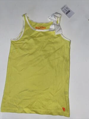NUEVO CON ETIQUETAS Crewcuts J CREW 4-5 años niñas divertido amarillo limón lazo camiseta sin mangas camiseta Foto 1 de 4