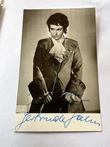 Autografo GERTRUDE JAHN-Mezzosoprano-Cantante d'Opera-Cartolina firmata-Jugoslavia - Foto 1 di 2
