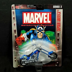 Maisto Marvel Motorcycle Collection Captain America Midnight Blue Chrome NEW - Picture 1 of 6