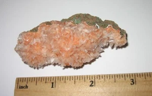 3" SCHÖNER KLEINER SELTENER NATÜRLICHER PFIRSICH HEULANDIT KRISTALL CLUSTER INDIEN ~ 46 Gramm - Bild 1 von 4