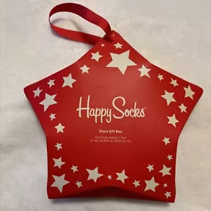 New - Happy Socks Stars Gift Box - UK 7-11 (EU 41-46) Adult Crew Socks — BNIB - Picture 1 of 4