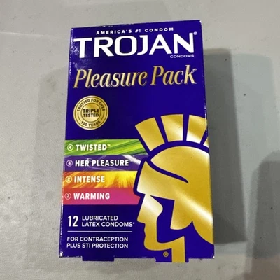 Preservativos lubricados Trojan Pleasure Variety Pack - 12 unidades. NUEVOS. Foto 1 de 3