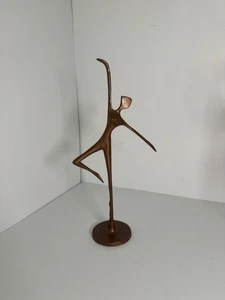 Vintage Solid Brass Ballerina Sculpture - Mid Century Brass Ballerina Figure - Picture 1 of 5