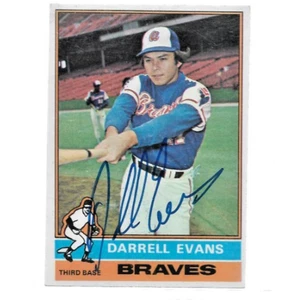 *DARRELL EVANS*  1976 Topps Hand-Signed Auto  *ATLANTA BRAVES* - Picture 1 of 1
