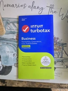 2024 Intuit Turbotax Business Partnerships Corporations LLC Windows Mac Staples - Picture 1 of 1