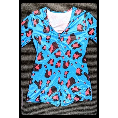 SEXY Chetah V- Neck Jumpsuit  (read description for size decription)) - Image 1 of 4