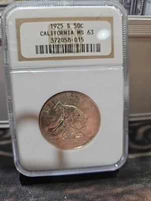 1925-S California Diamond Jubilee Half Dollar .50c NGC MS 63 - Image 1 of 4