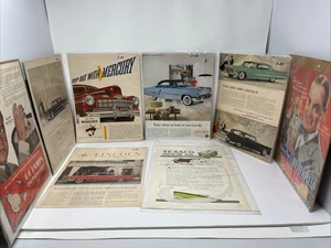 Lot Of 9 Vintage Print Ad Ads 1912-1960s LINCOLN, MERCURY, TEXACO - Bild 1 von 19