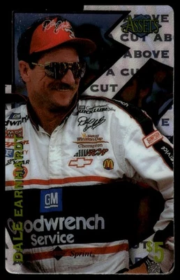 1996 Classic Assets #1 Dale Earnhardt A Cut Above Phone Cards - Image 1 of 2