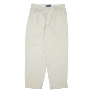 POLO RALPH LAUREN Hammond Mens Trousers Cream Regular Tapered W33 L30 - Picture 1 of 6