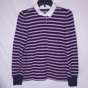 Top Talbots XS rosa a rayas, azul marino - Imagen 1 de 11