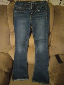 American Eagle Kick Boot Jeans Gr. 2 Super Stretch Guter Zustand Qualität AEO - Bild 1 von 5