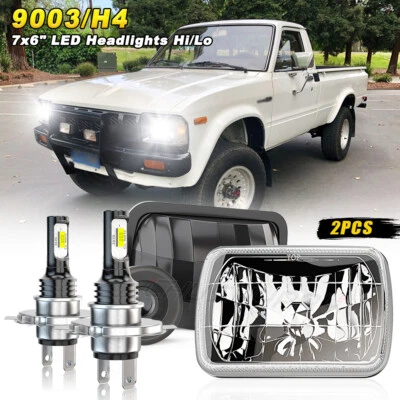Faróis de LED para Toyota Pickup 1982-1995 carroceria dura caminhão par 5x7" 7x6 polegadas - Imagem 1 de 4