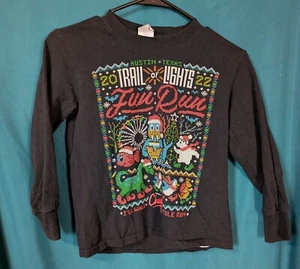 2022 Austin Trail of Lights Fun Run Shirt Youth S Long Sleeve Holiday Tee - Picture 1 of 2