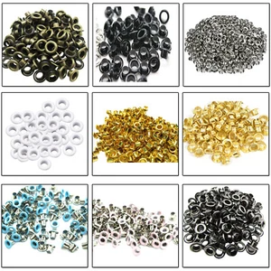 2mm - 20mm 100pcs Eyelets Grommets Brass DIY Leathercrafts Clothing Shoes Bags - Picture 1 of 58