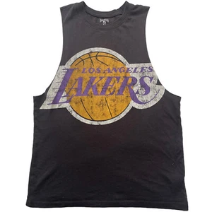 LA Lakers Shirt Mens Small Los Angeles Hardwood Classics Brown Cut Sleeve Tank - Picture 1 of 8