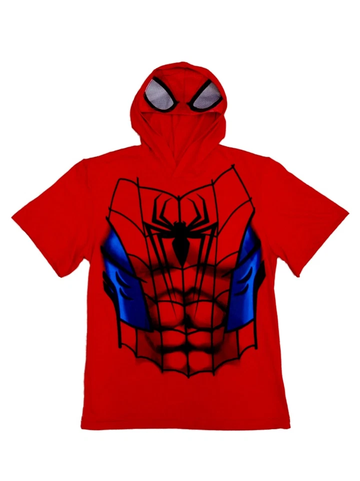 Camiseta Disfraz Spider-Man Marvel Niños Con Capucha con Máscara de Malla Foto 1 de 1