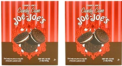 2 Packs Trader Joe's Candy Cane Joe-Joe's Cookies 16 oz Each Pack, Total 32 oz - Image 1 of 4