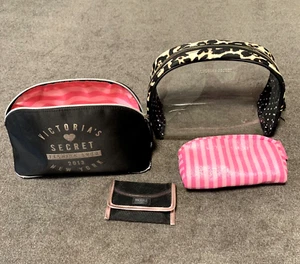 Victoria's Secret Lot of 4 Cosmetic Bags Makeup Travel Cases Zip Closure - Picture 1 of 23