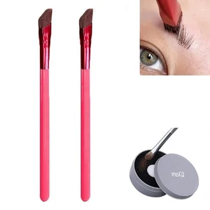 2 Wild Eyebrow Brush Set with Brush Cleaner Box Contour Angled Concealer Brush - Picture 1 of 4
