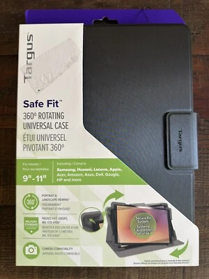 Targus - Safe Fit Universal 9-10.5" 360 Rotating Tablet Case - Black - Image 1 of 4