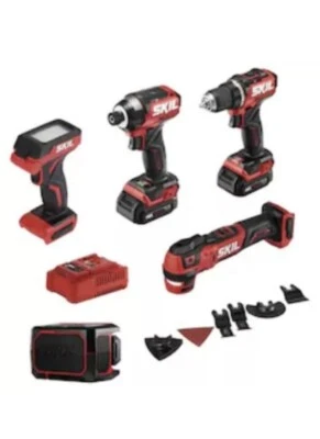 SKIL PWRCORE 12V 5 Tool Combo Brushless Power Tool Kit 2 Batteries & Charger New - Image 1 of 4
