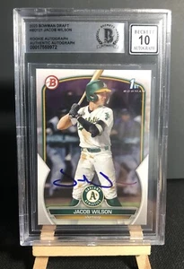 2023 Bowman Draft Paper 1st Jacob Wilson On Card Auto BGS 10 #BD121 RARE SSP - Picture 1 of 2