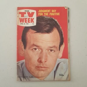 TV Week Brisbane April 20 1968 David Janssen Judement Day for The Fugitve - Picture 1 of 1