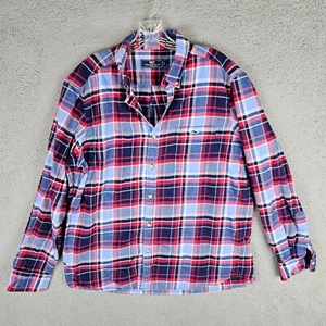 Vineyard Vines Größe Large Herren rot blau Flanell Langarm Knopfleiste - Bild 1 von 9