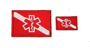 Scuba Diving Diver Bandiera Salvataggio EMT EMS Toppa Morale Ricamata 2 pz - Foto 1 di 1