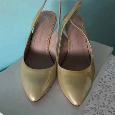 Jean-Michel Cazabat Women's Yellow Slingback Shoes Foto 1 de 4