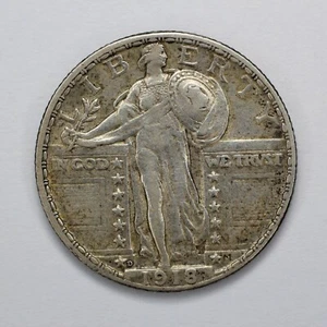 1918 D Standing Liberty Silver Quarter - Picture 1 of 3