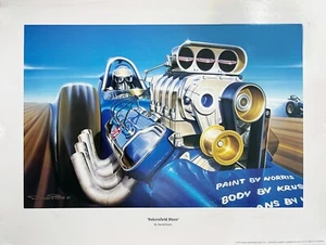VRHTF VTG NHRA "DAVID PETERS SIGNIERT 8/850 BAKERSFIELD BLUES KUNSTDRUCK 20"X 26" - Bild 1 von 6