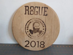 ROGUE 2018 Beer Barrel Top Sign Rolling Thunder Barrel Works - Picture 1 of 4