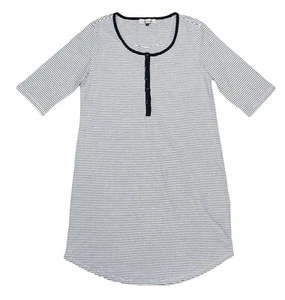 Angel Maternity Striped Partial Button Front Short Sleeve Nightgown S NWT - Picture 1 of 1
