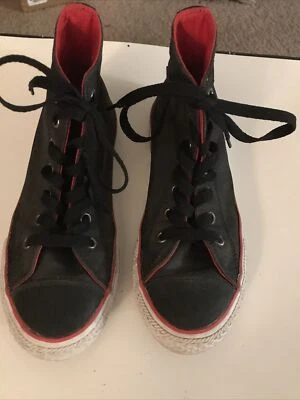 CONVERSE High Tops Chuck Taylor Casual Sneakers Black Shoes Junior Youth Size 2 Foto 1 de 4